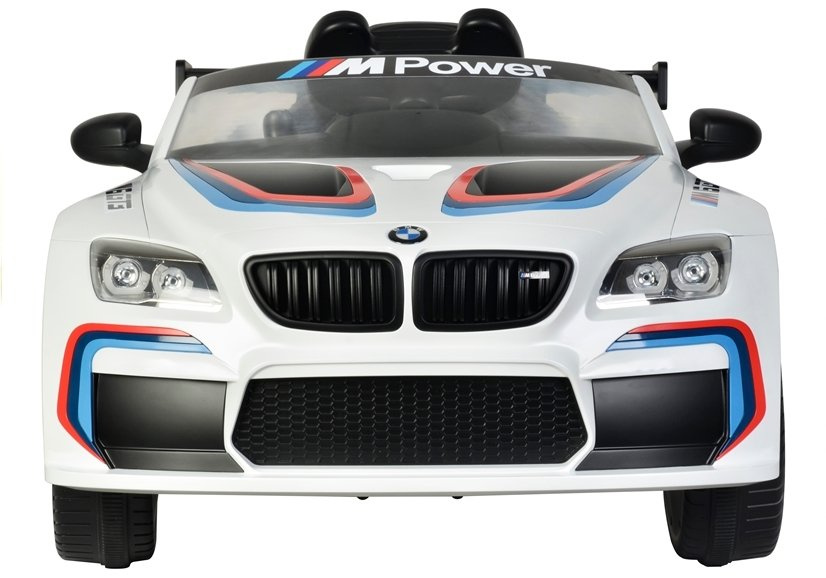 Vienvietis elektromobilis vaikams bmw m6 gt3, baltas