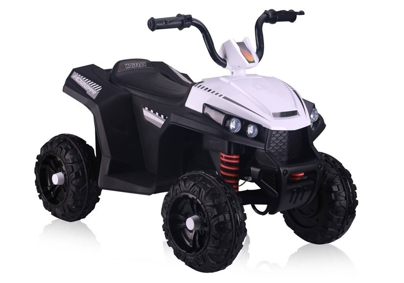 Vaikiškas elektrinis keturratis s601, balta spalva