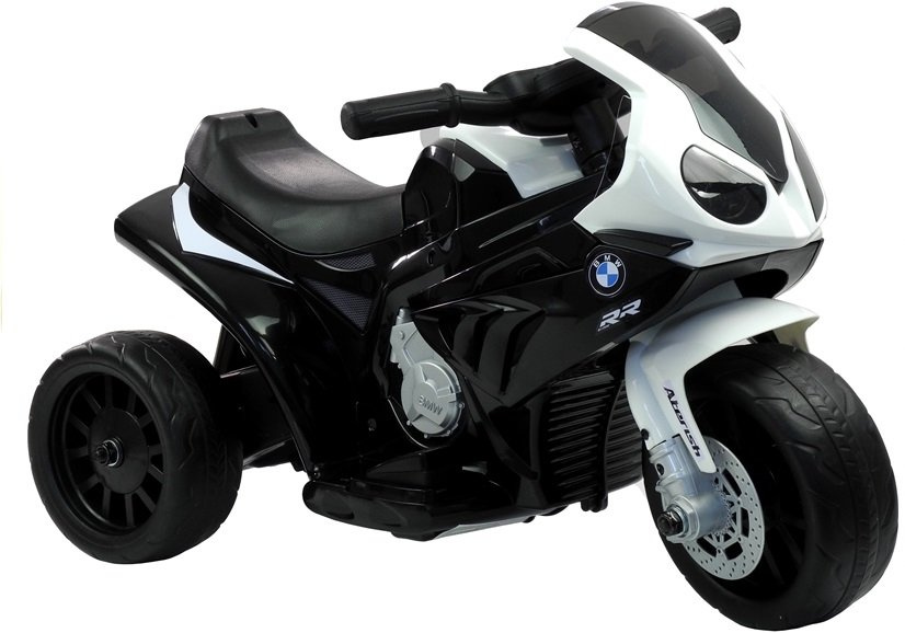 Trijų ratų elektrinis motociklas vaikams l-toys bmw s1000rr, juodas