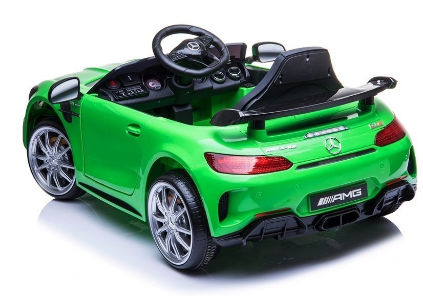 Vienvietis vaikiškas elektromobilis mercedes gtr lean cars, žalias