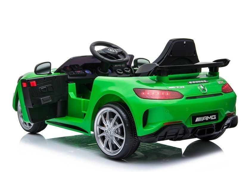 Vienvietis vaikiškas elektromobilis mercedes gtr lean cars, žalias