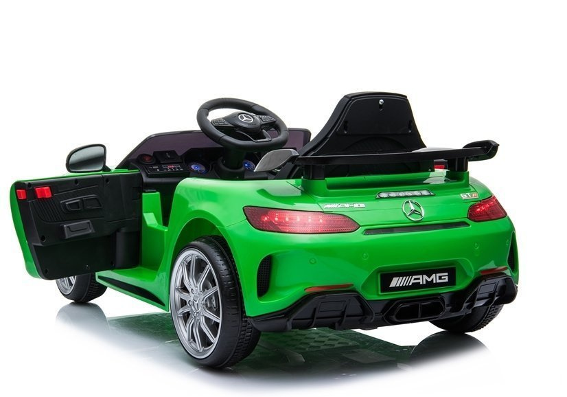 Vienvietis vaikiškas elektromobilis mercedes gtr lean cars, žalias