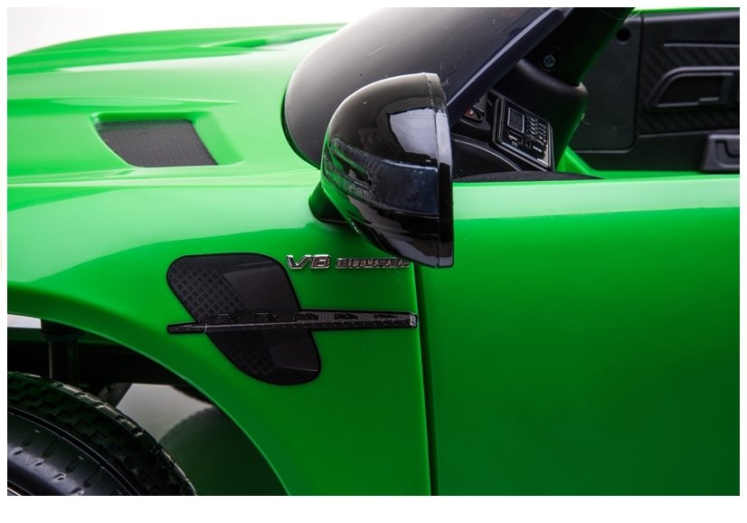 Vienvietis vaikiškas elektromobilis mercedes gtr lean cars, žalias