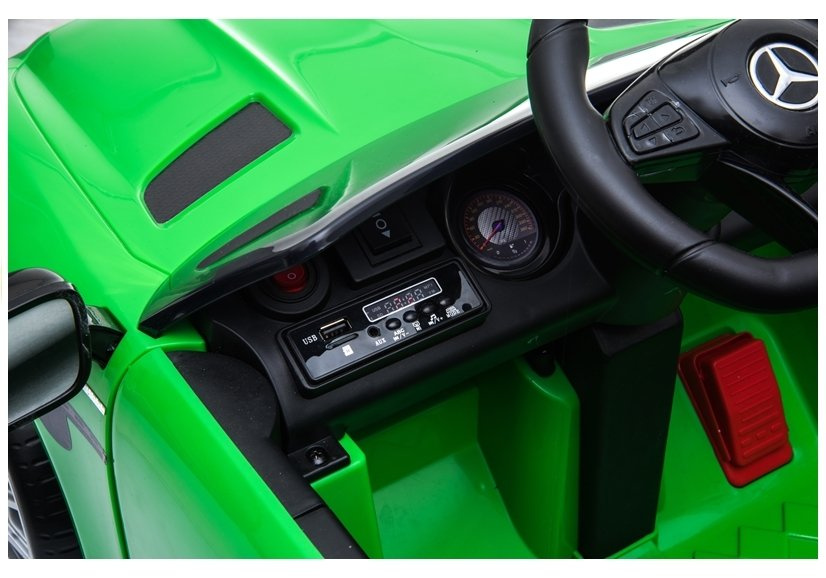 Vienvietis vaikiškas elektromobilis mercedes gtr lean cars, žalias