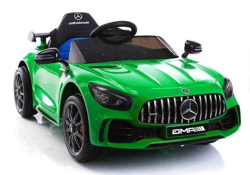 Vienvietis vaikiškas elektromobilis mercedes gtr lean cars, žalias