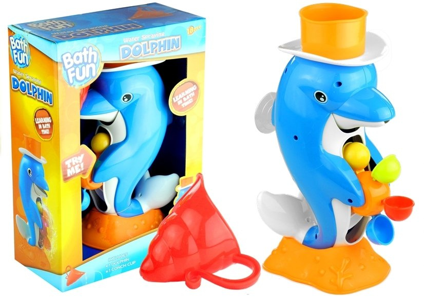 Vonios žaislas delfinas lean toys bath fun