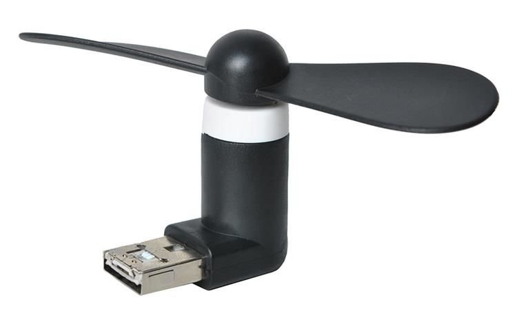 Mikro usb ventiliatorius, juodas