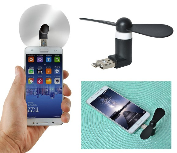 Mikro usb ventiliatorius, juodas