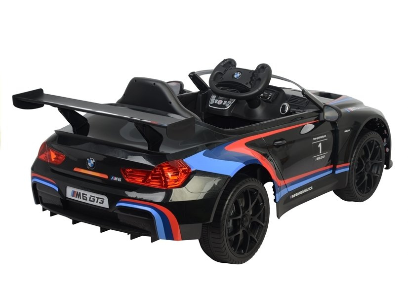 Vienvietis elektromobilis vaikams bmw m6 gt3, juodas