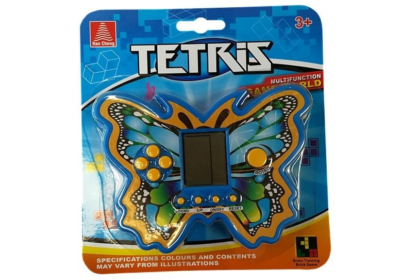 Elektroninis žaidimas tetris, mėlynas
