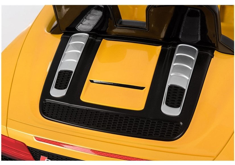 Elektrinis sportinis automobilis vaikams audi r8 spyder, geltonas