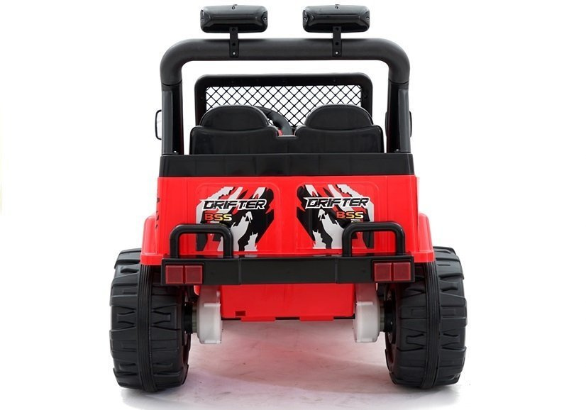 Elektromobilis vaikams jeep raptor s618, raudonas