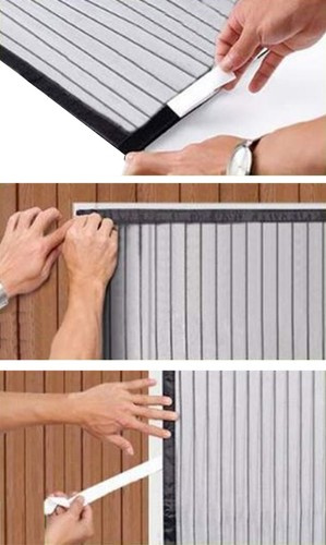 Apsauginis tinklelis durims iso trade su velcro, 220x100 cm