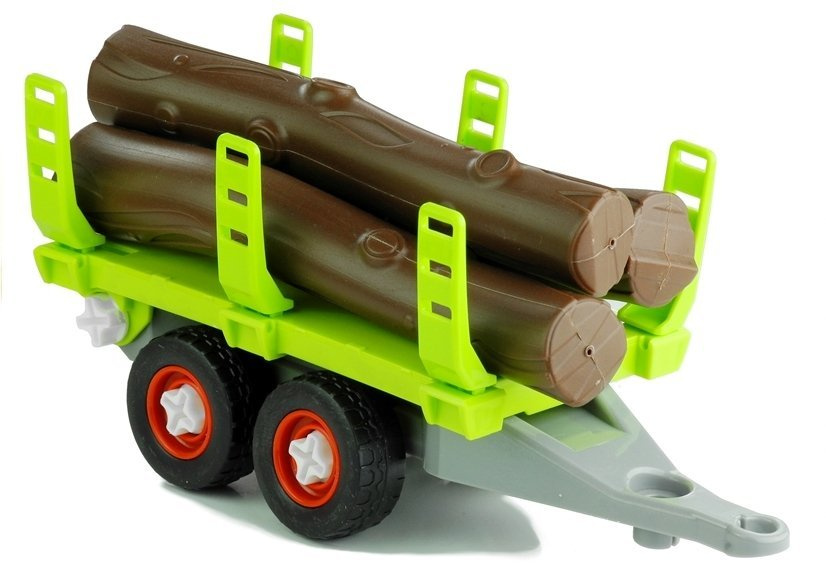 Traktorius su priekaba ir rąstais 43 cm
