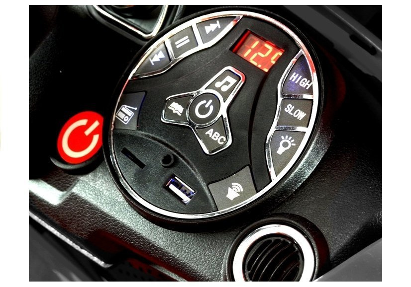 Juodas vaikiškas automobilis Coronet S su akumuliatoriumi