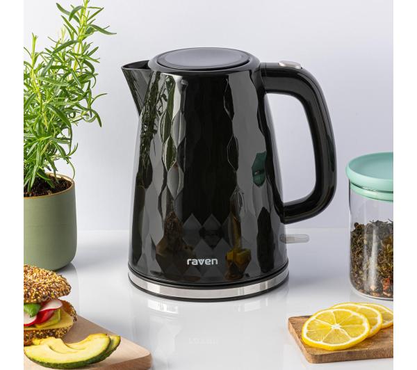 Virdulys elektrinis virdulys raven ec025c 2200w 1.7 liter juodas