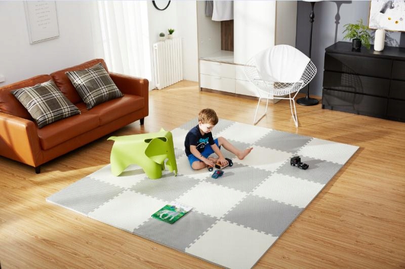 Dėlionė-kilimėlis Ricokids, 120 x 120 cm, Balta/Pilka