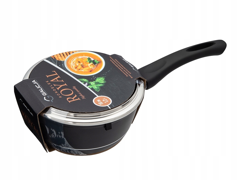 1,2 l puodas su dangčiu all kitchen black 16cm