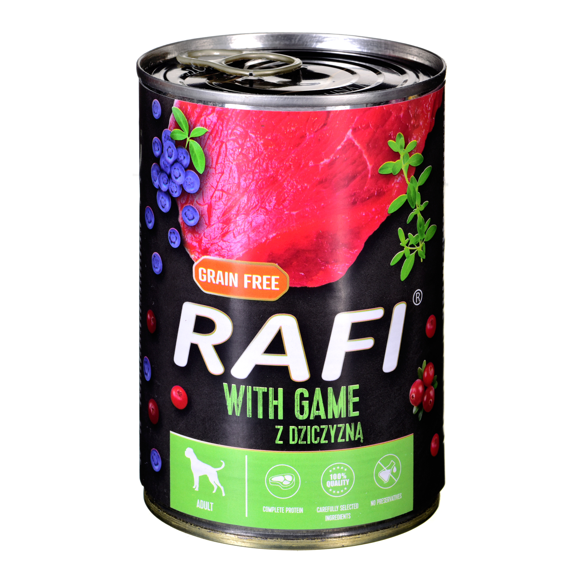 Rafi konservai šunims su žvėriena, 400 g