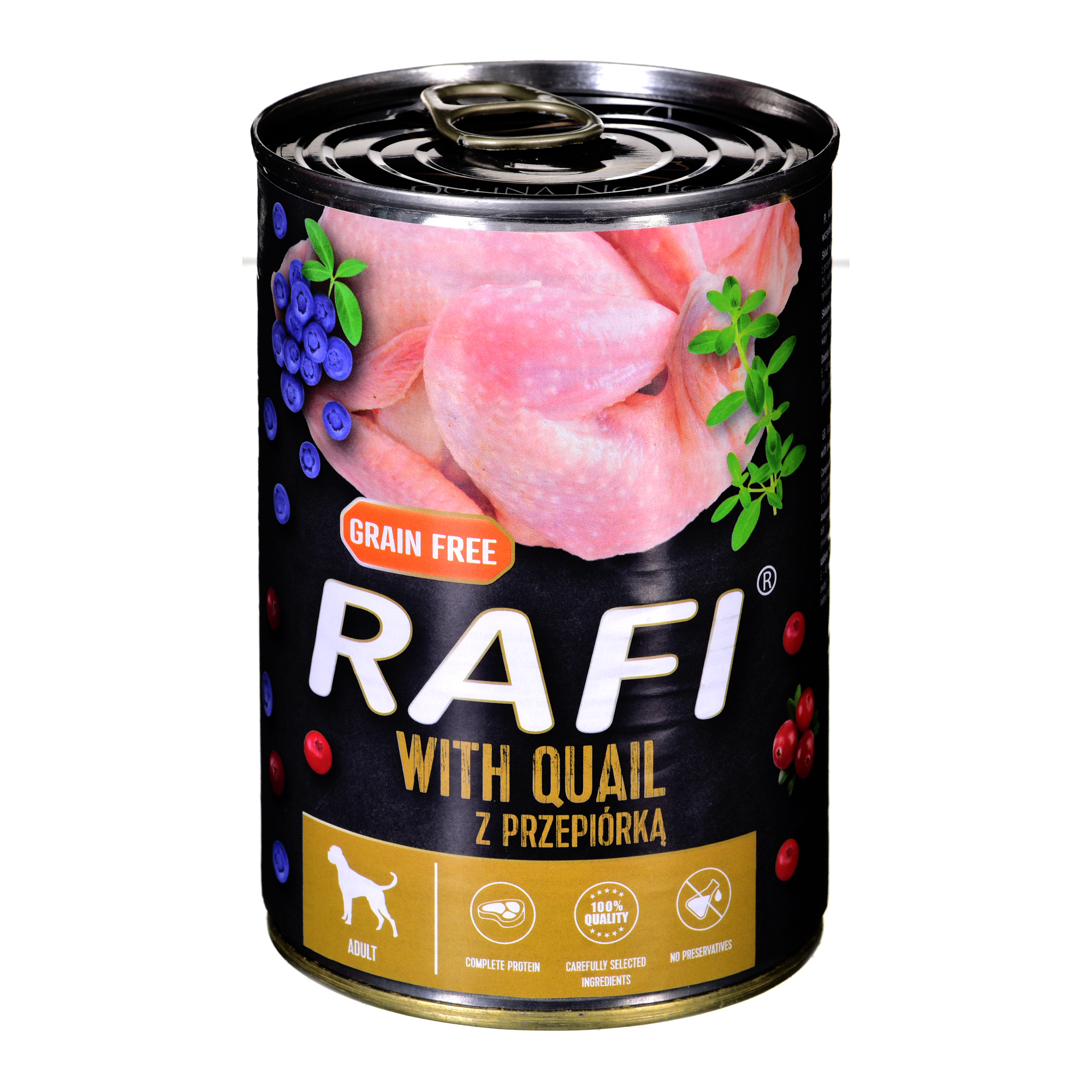 Rafi konservai šunims su putpelių mėsa, 400 g
