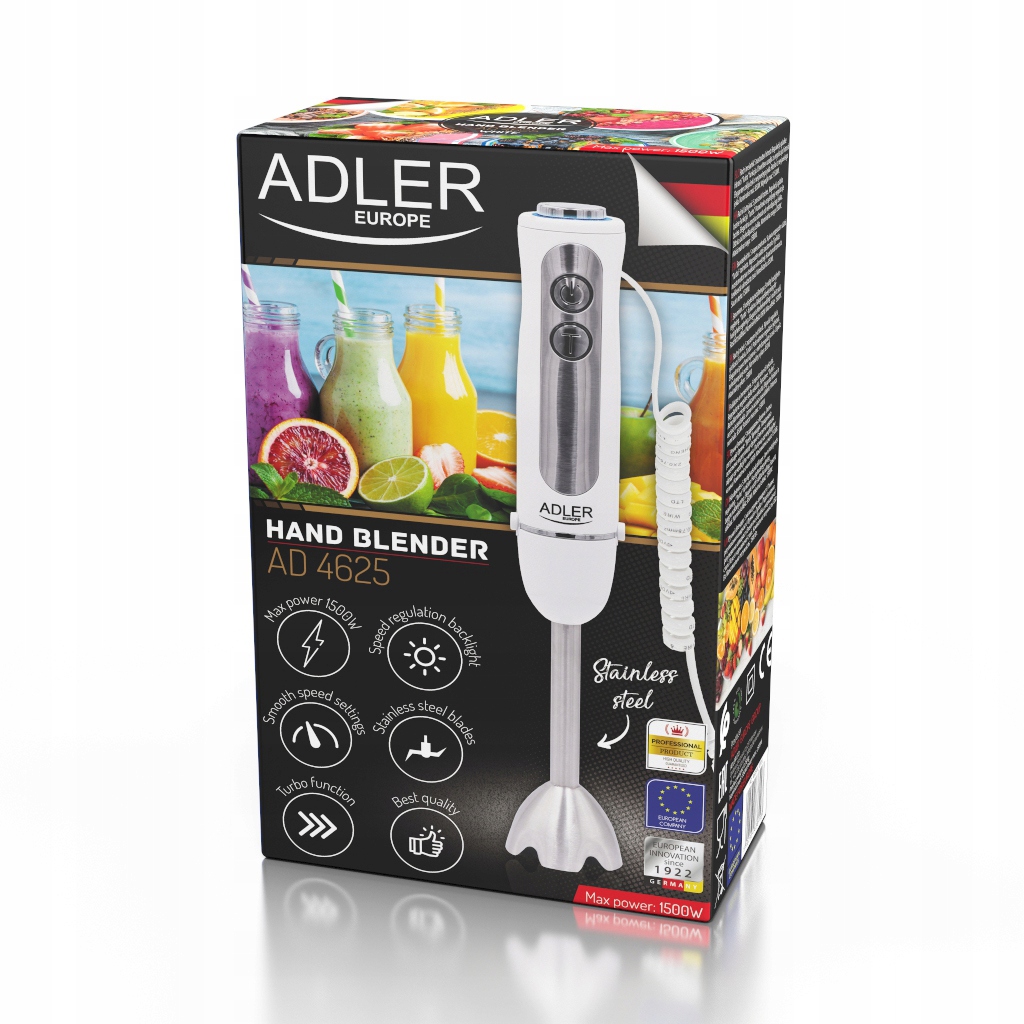 Adler ad4625 rankinis trintuvas baltas 1500 w baltas