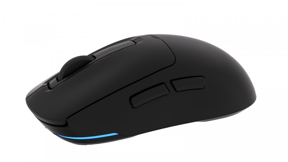 Žaidimų pelė - krux plasma wireless 12000 dpi rgb juoda, juoda