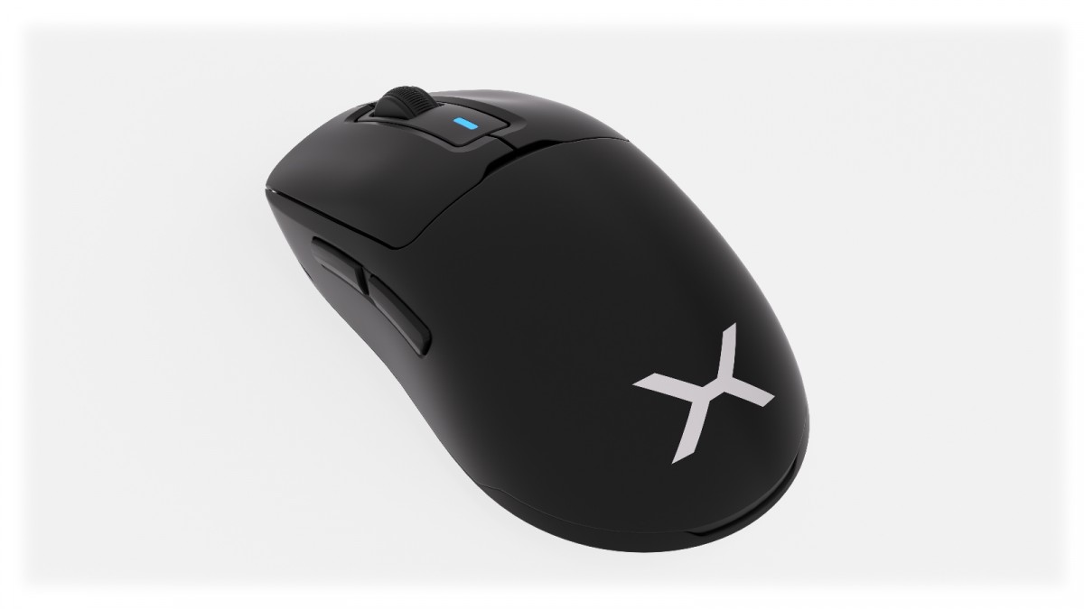 Žaidimų pelė - krux plasma wireless 12000 dpi rgb juoda, juoda