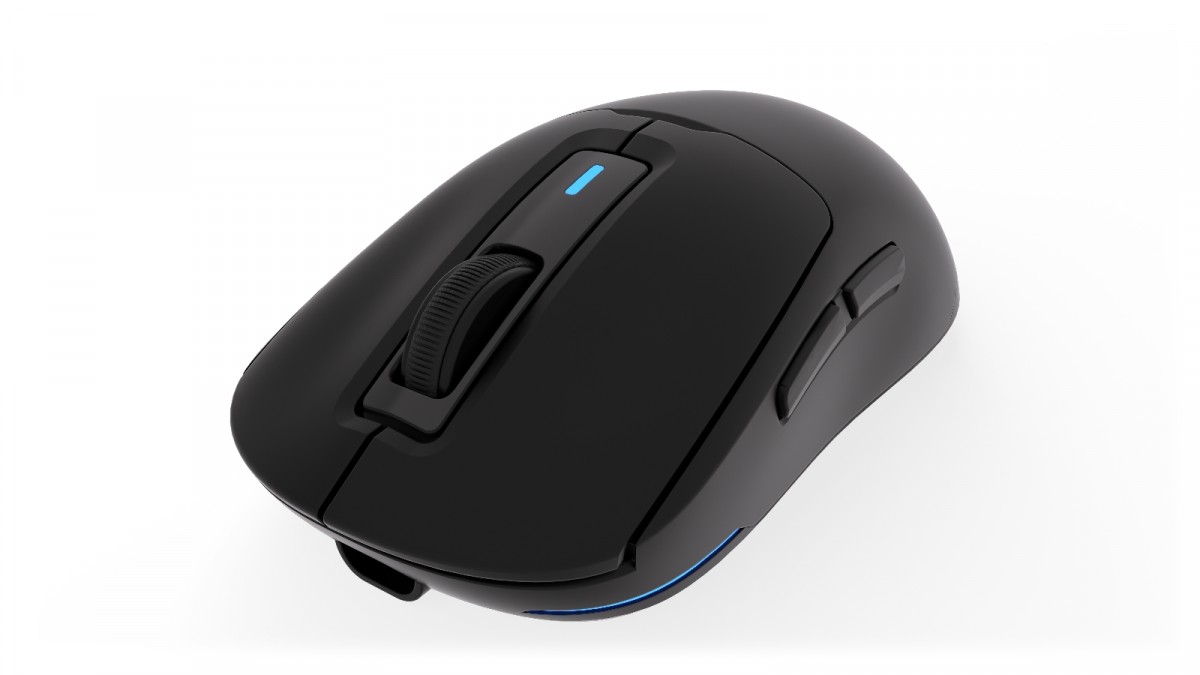 Žaidimų pelė - krux plasma wireless 12000 dpi rgb juoda, juoda