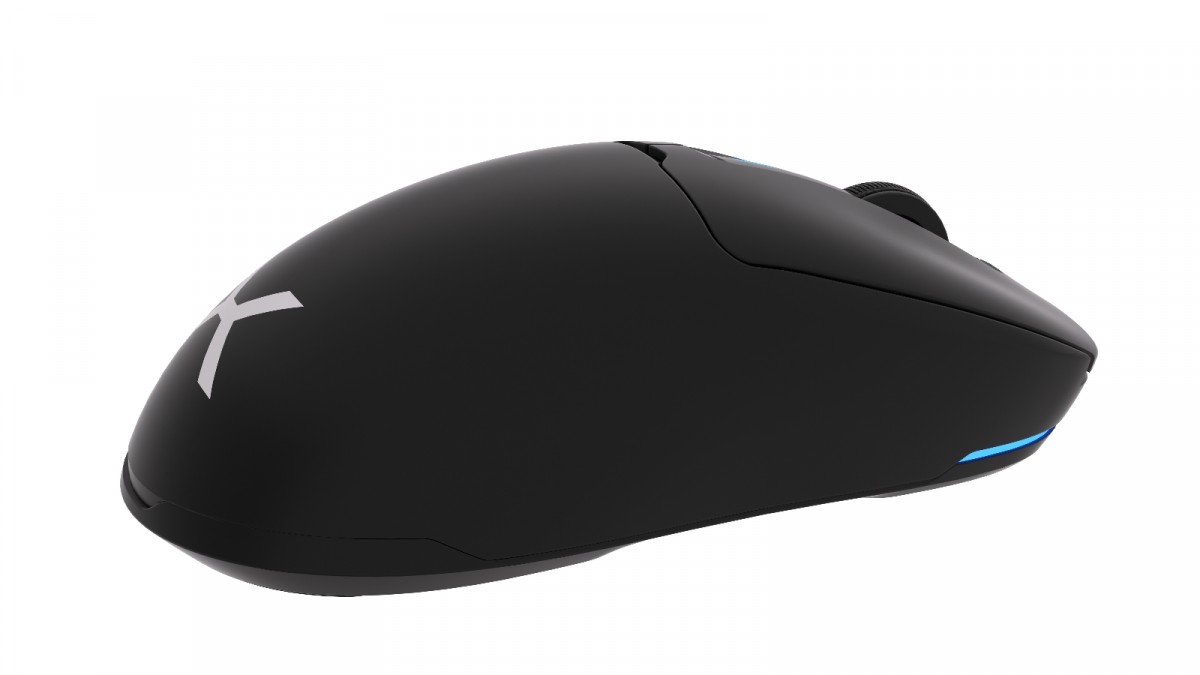 Žaidimų pelė - krux plasma wireless 12000 dpi rgb juoda, juoda