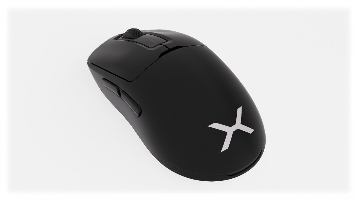 Žaidimų pelė - krux plasma wireless 12000 dpi rgb juoda, juoda