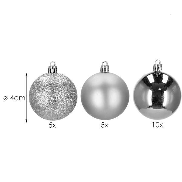 Kalėdiniai žaisliukai springos ca0095 4 cm 20 vnt