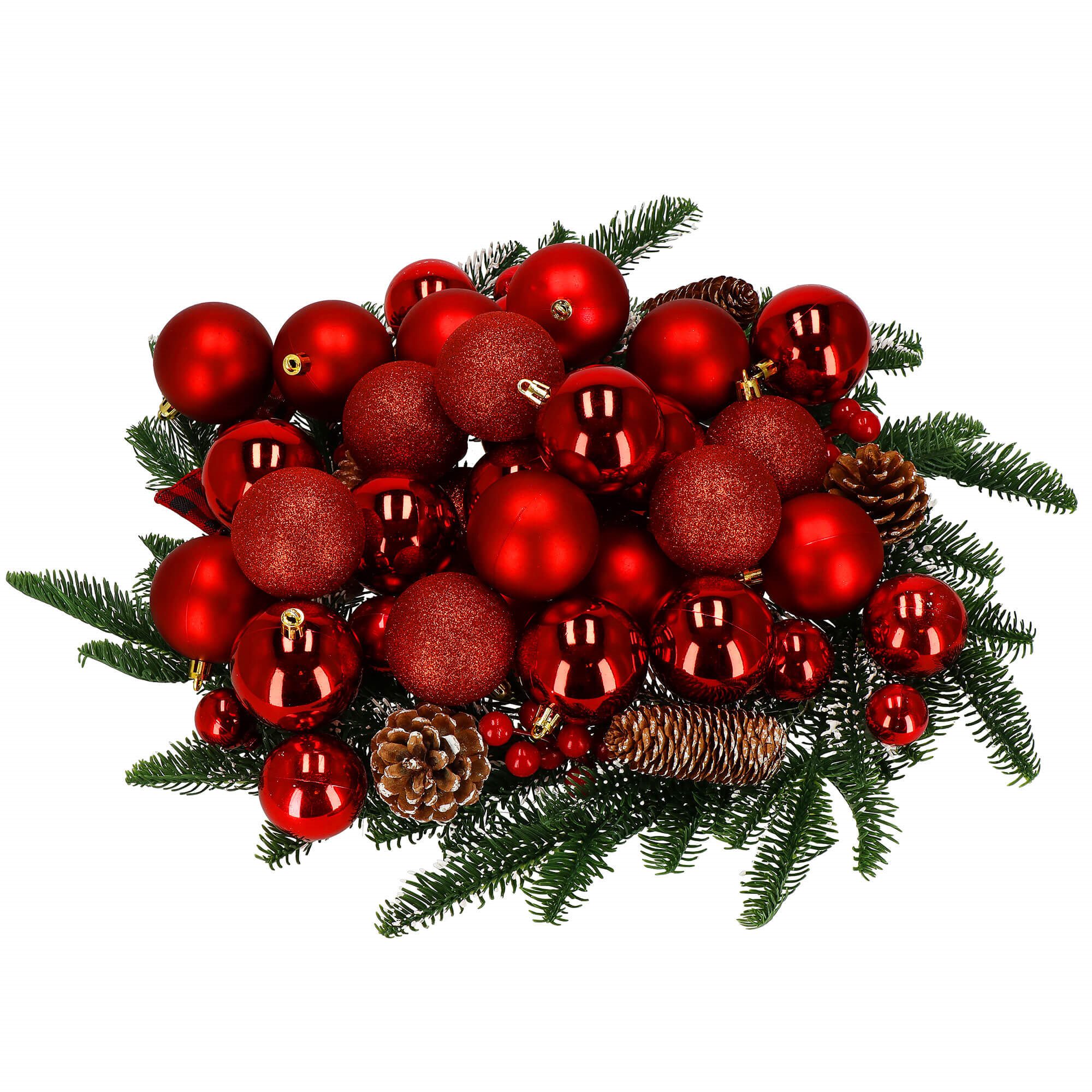 Kalėdiniai žaisliukai springos 6 cm, 12 vnt.