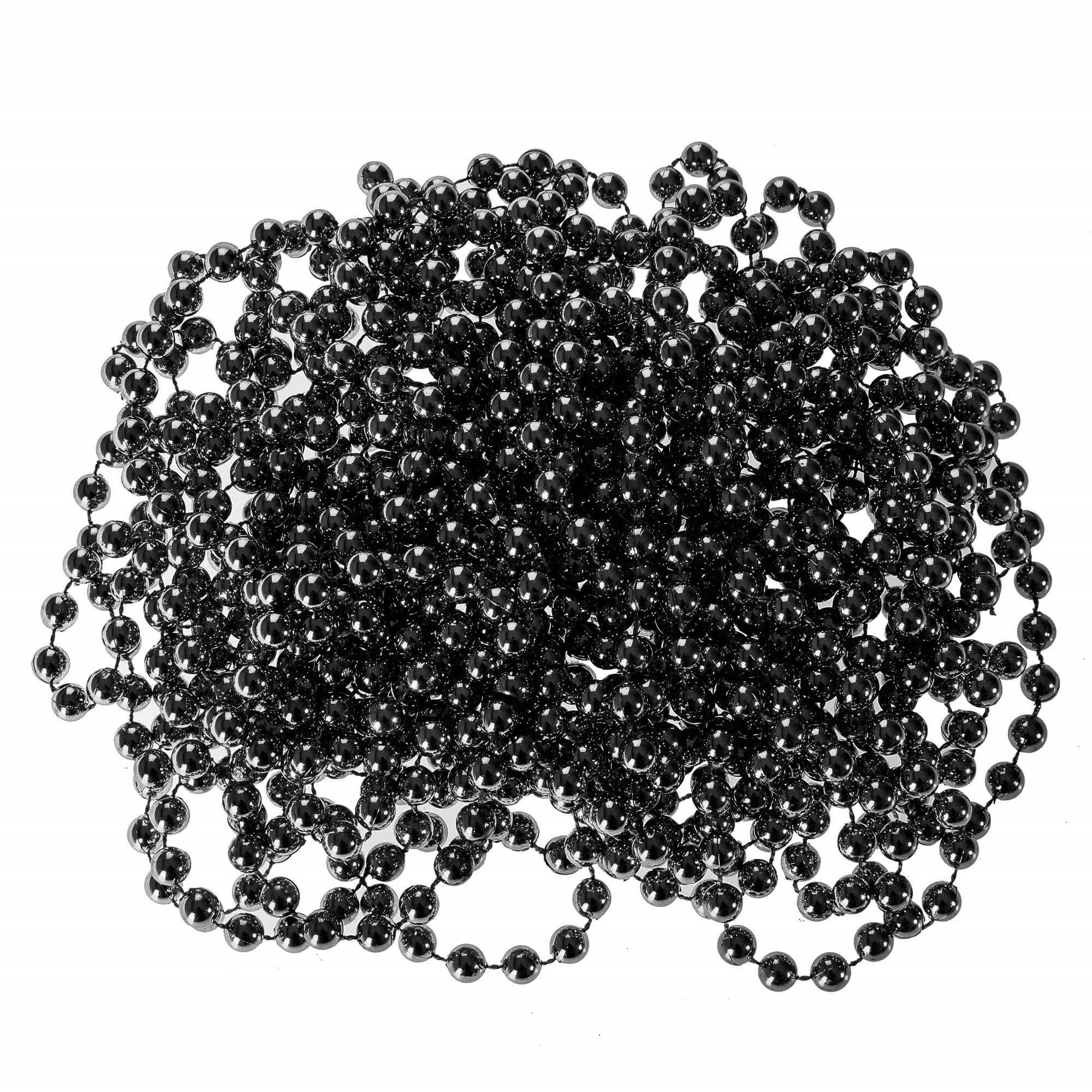 Girlianda karoliukų sujungimu springos, 10 m, 8 mm, juoda 2