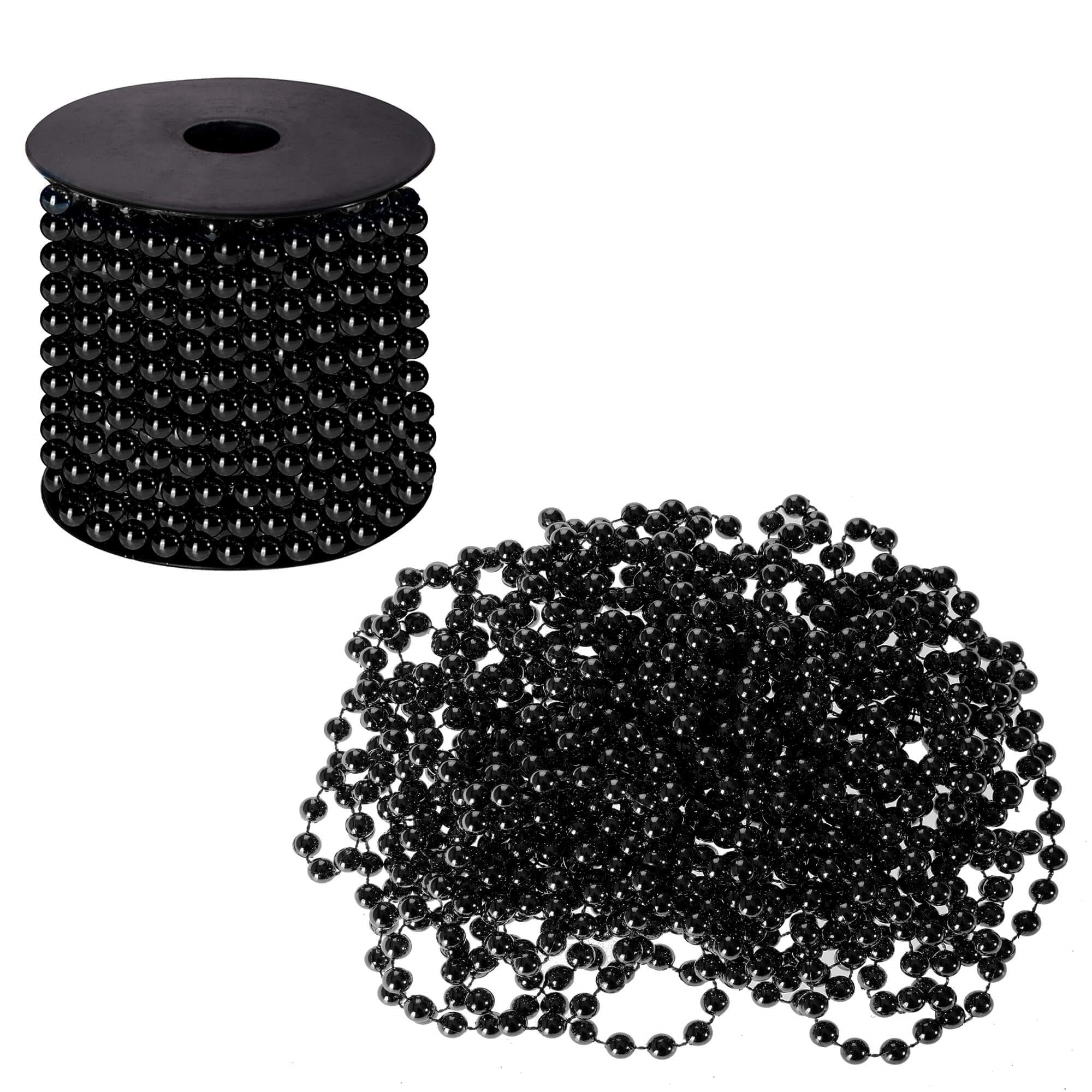 Girlianda karoliukų sujungimu springos, 10 m, 8 mm, juoda 1