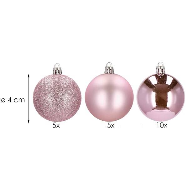 Kalėdiniai žaisliukai springos 4 cm, 20 vnt