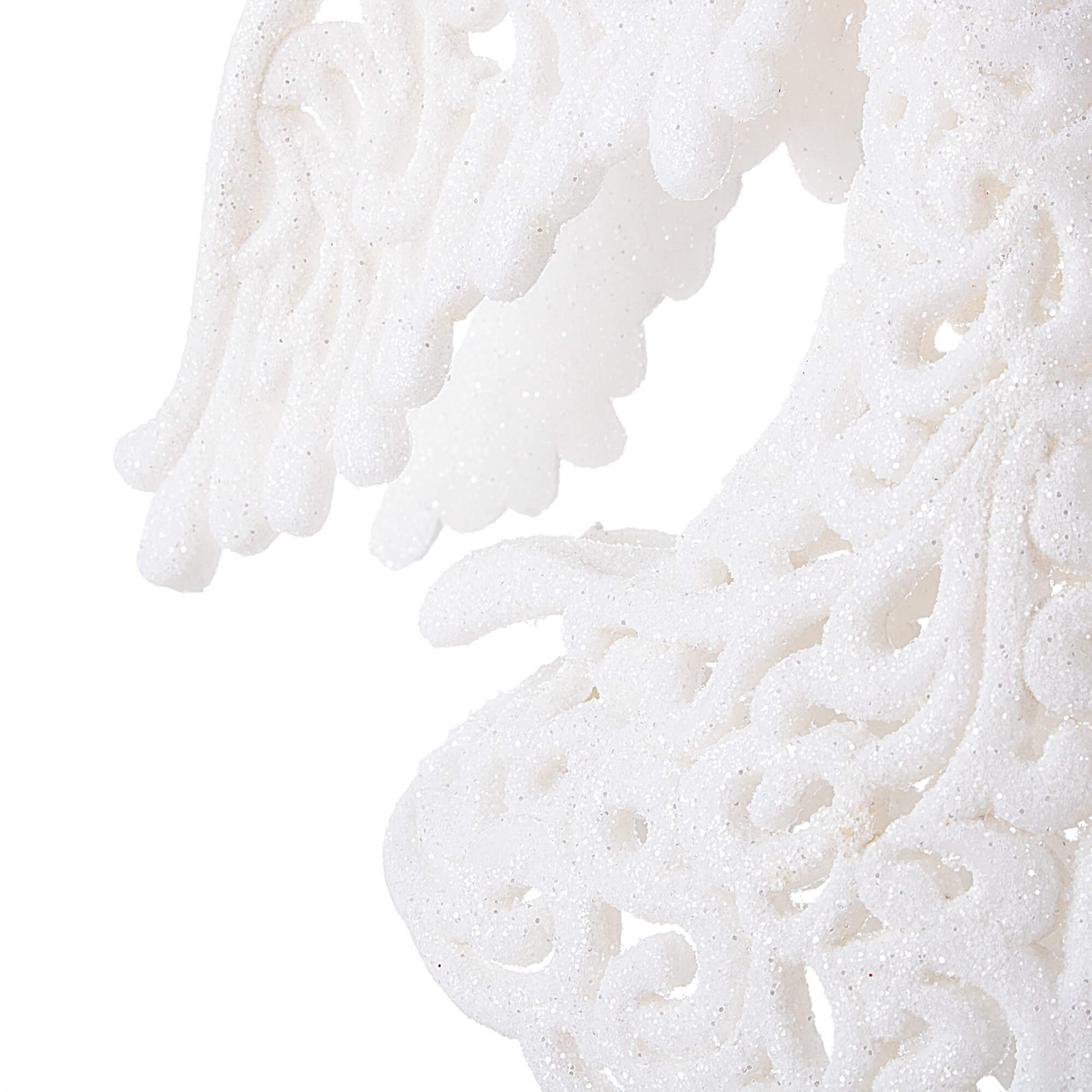 Kalėdinė dekoracija baltas angelėlis springos 16,5 cm