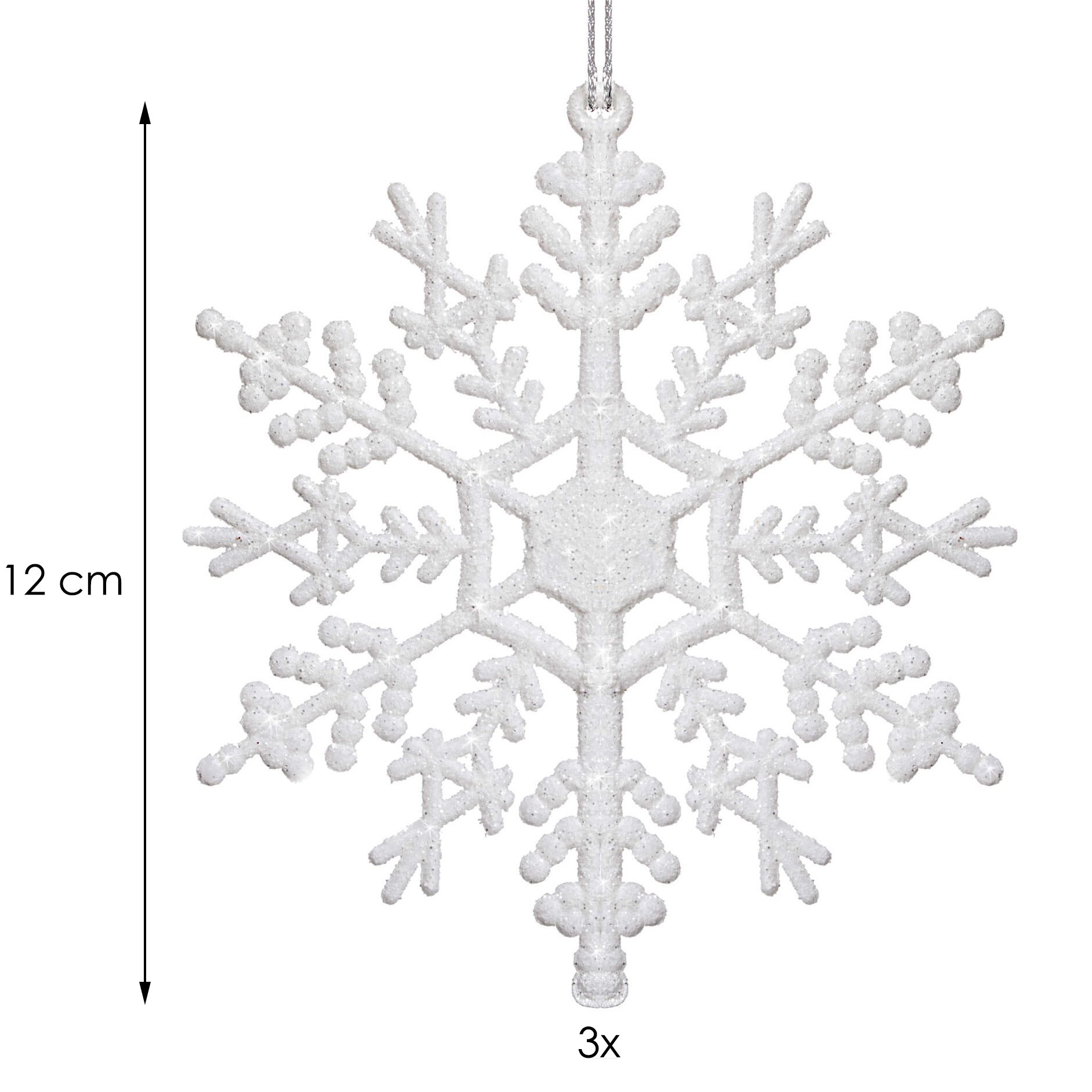 Kalėdinės dekoracijos springos, 3 vnt., 12 cm