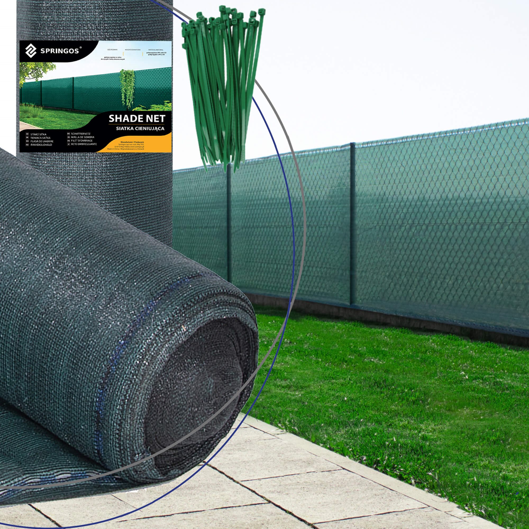 Tinklas Springos 65 g/m2 1,5x25m žalia