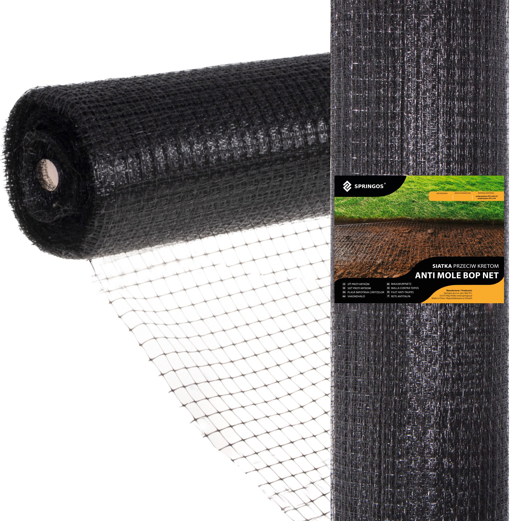 Apsauginis tinklelis nuo kurmių springos 2x100 m, 30 g/m²