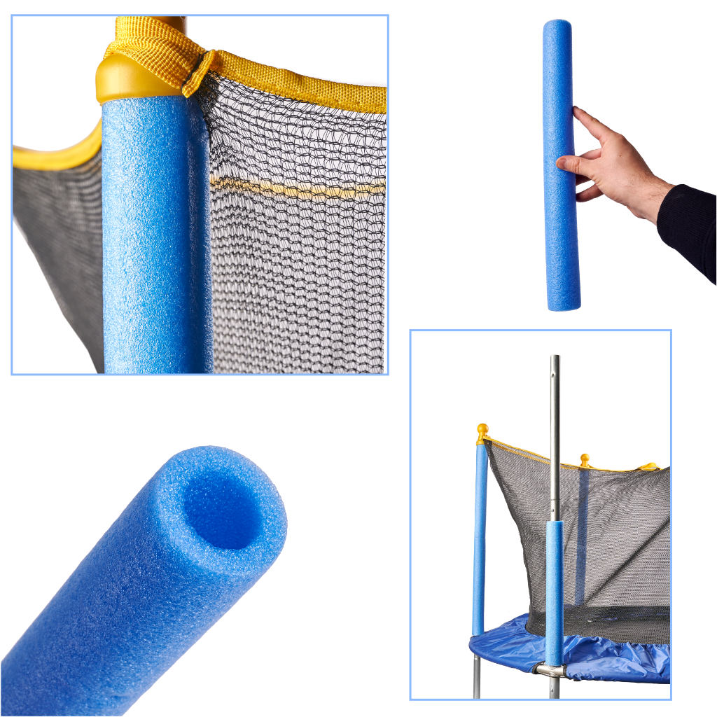 Mėlynos putų apsauginės rankovės batutui 41 cm