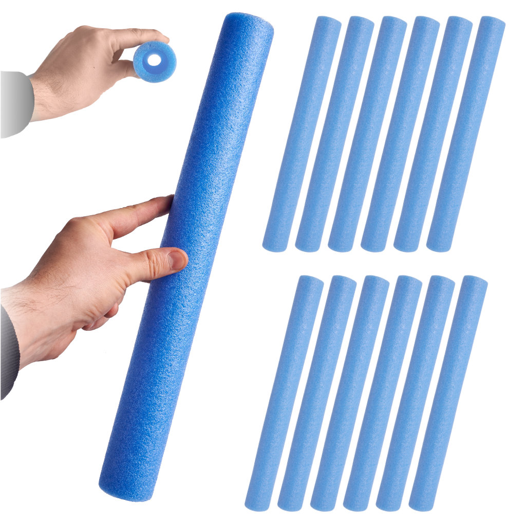 Mėlynos putų apsauginės rankovės batutui 41 cm