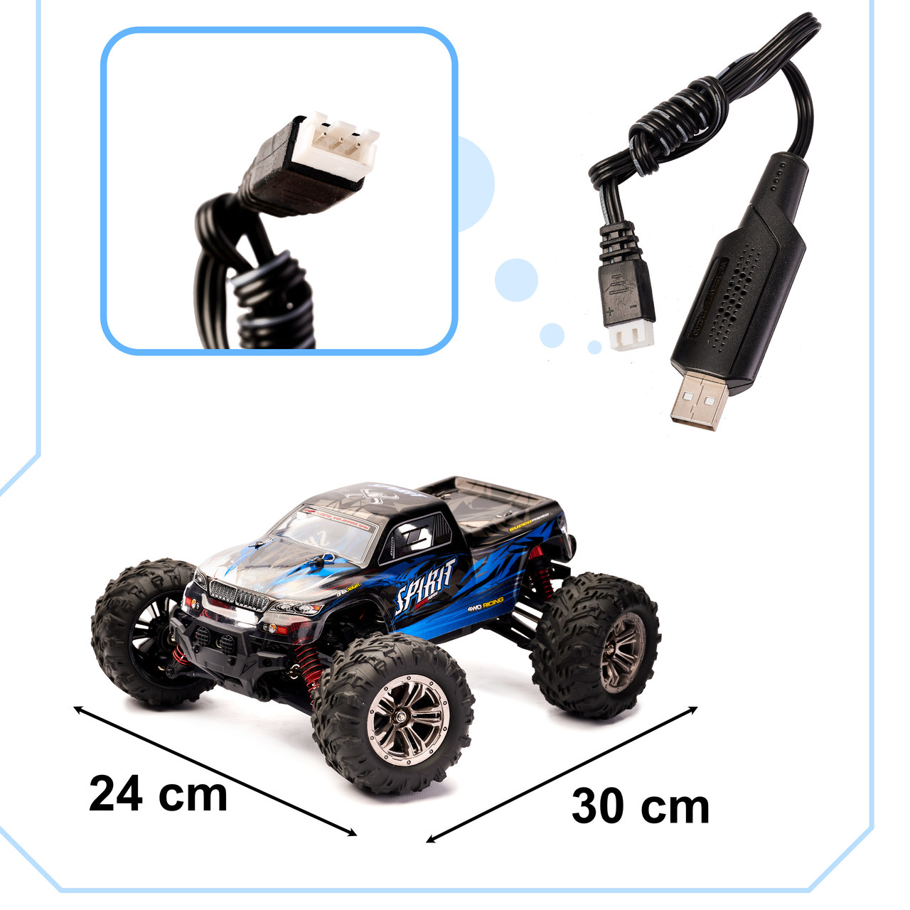 Rc automobilis q901, mėlynas