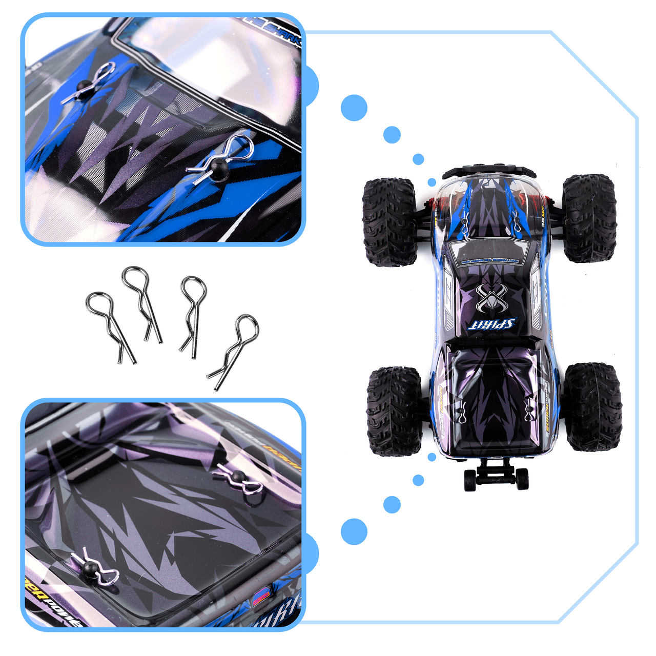 Rc automobilis q901, mėlynas