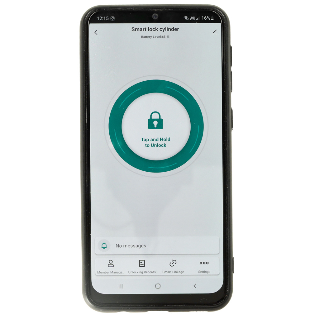 Pirštų atspaudų durų užraktas smart, juodas