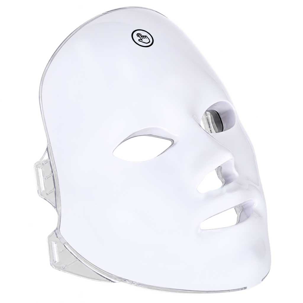 LED veido kaukė su 90 LED ir 7 šviesos spalvomis, balta, 23 × 18 × 14 cm 3
