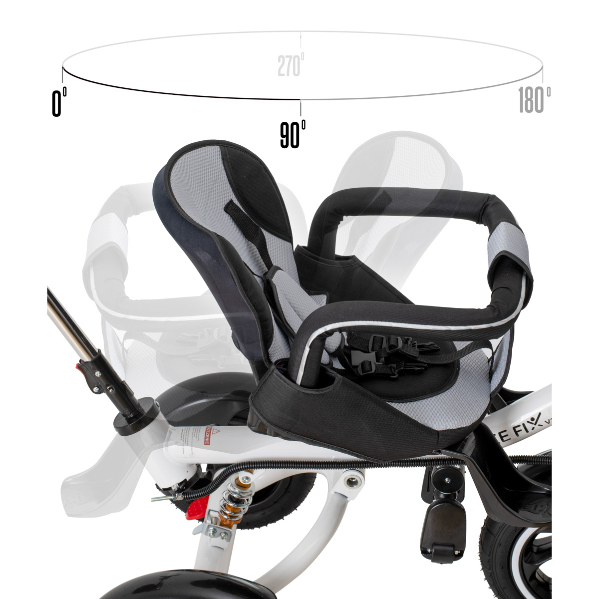 Triratis dviratukas su stogeliu trike fix v3 juoda