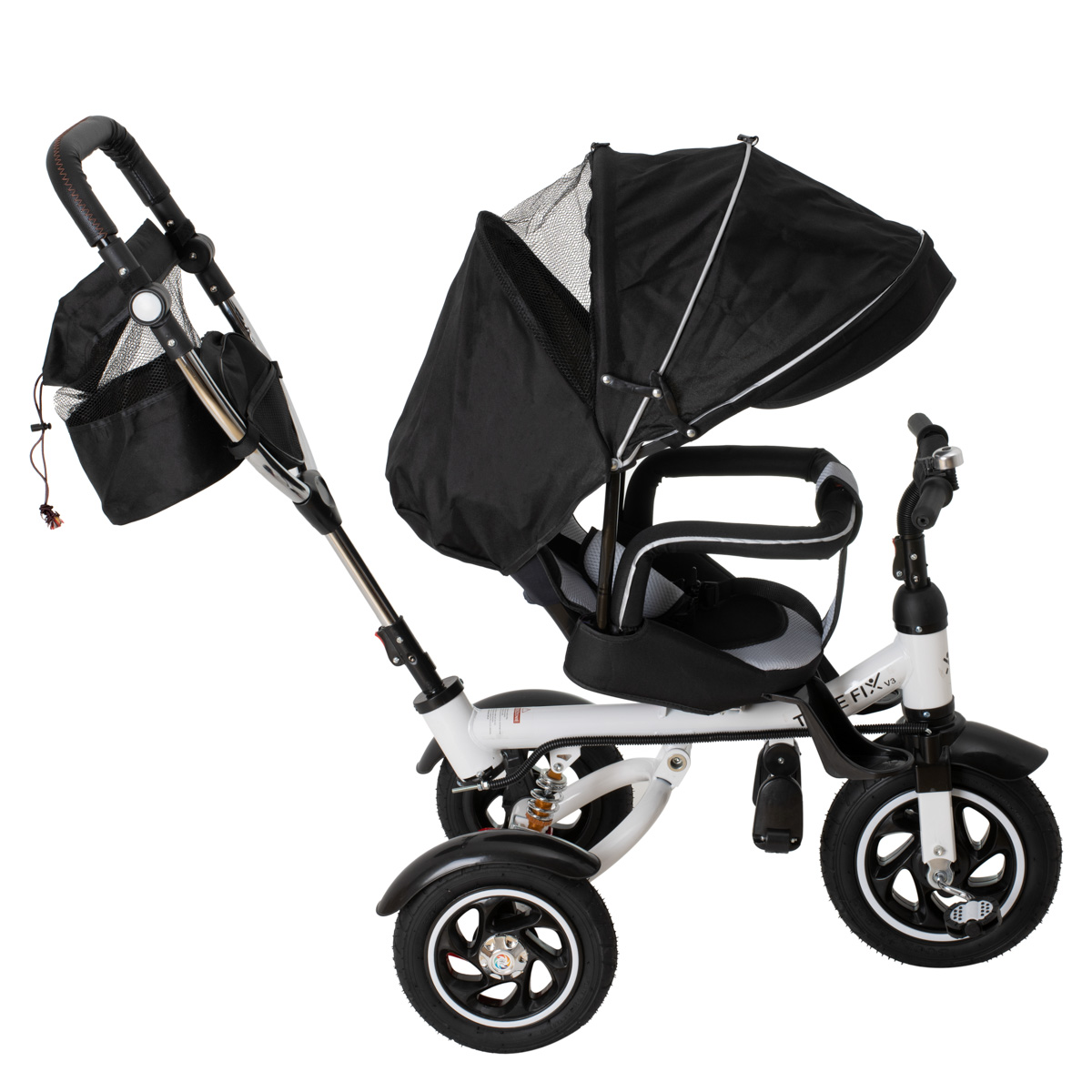 Triratis dviratukas su stogeliu trike fix v3 juoda