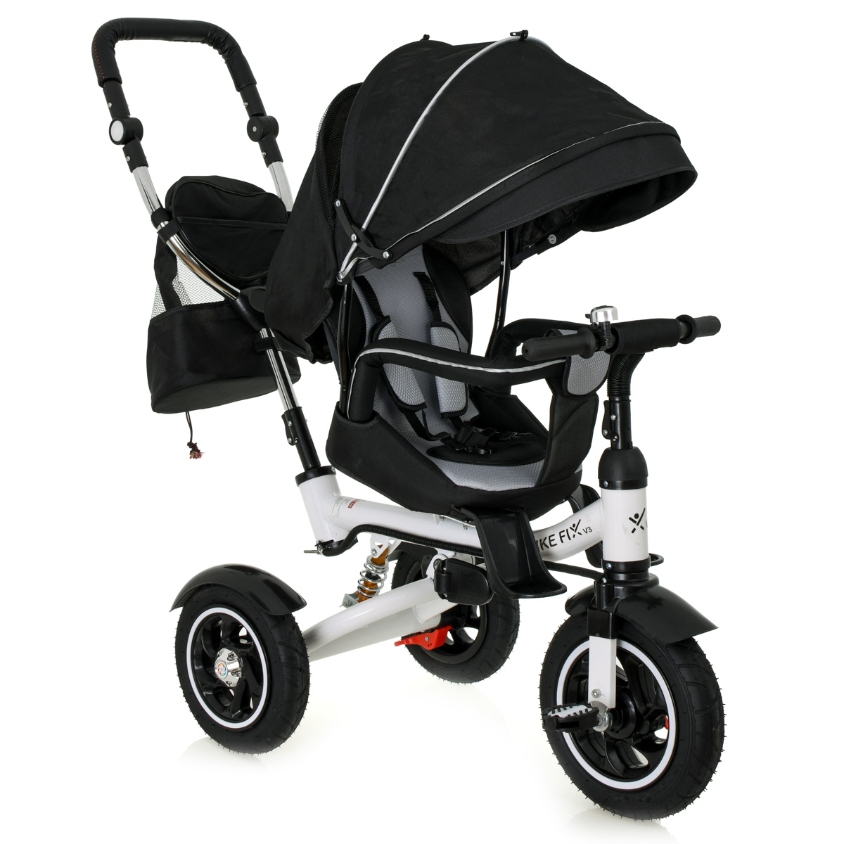 Triratis dviratukas su stogeliu trike fix v3 juoda