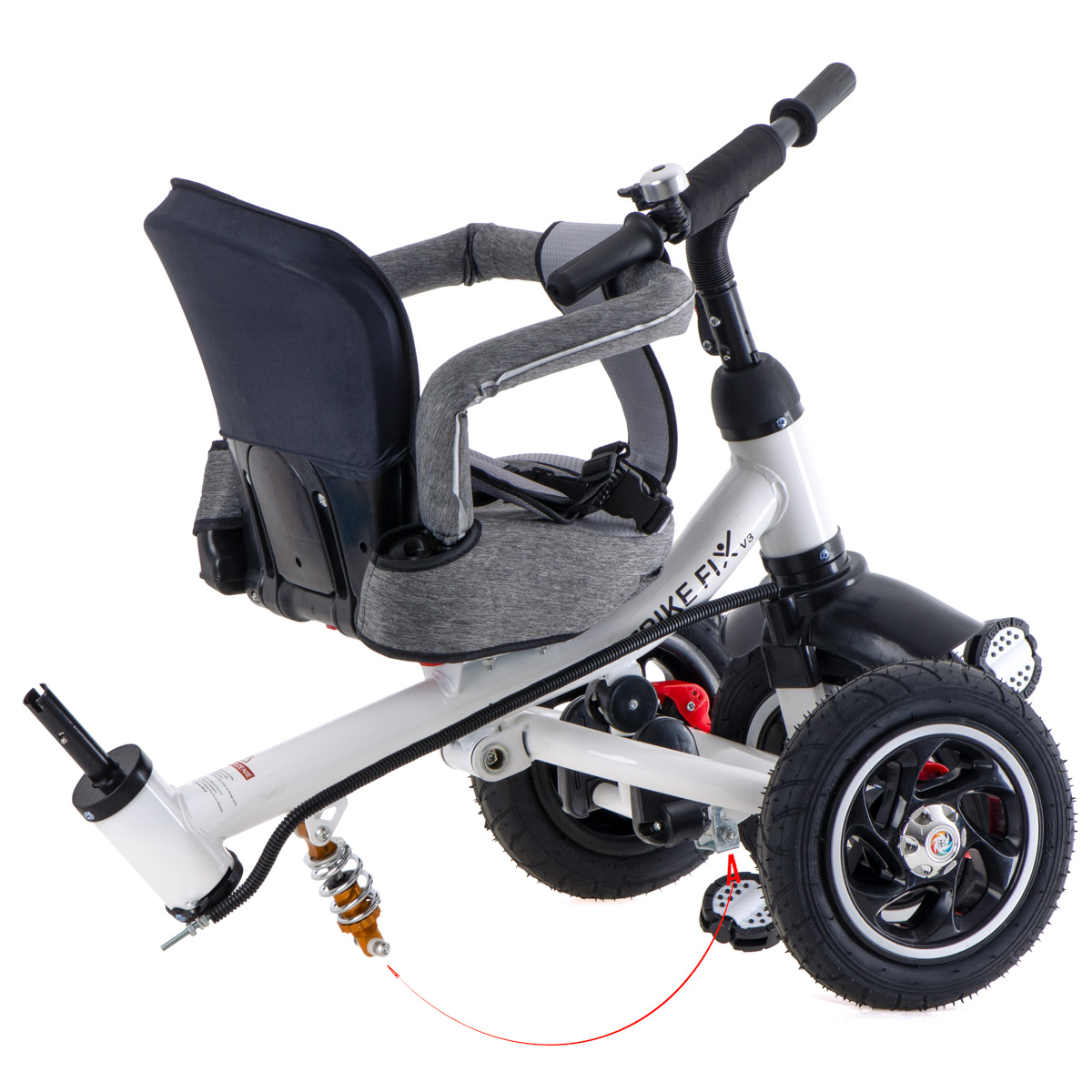 Triratis dviratukas su stogeliu trike fix v3 juoda