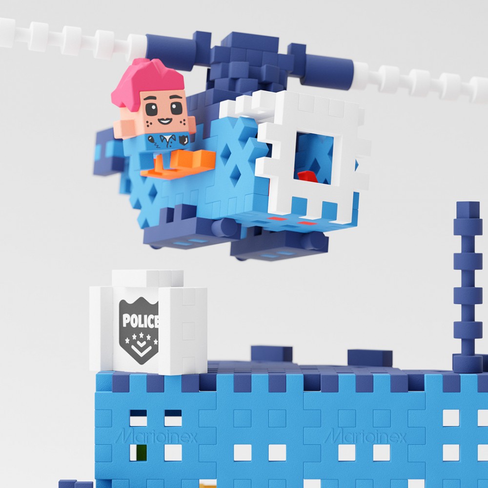 Konstruktorius marioinex mini waffle policijos nuovadą, 280 d.
